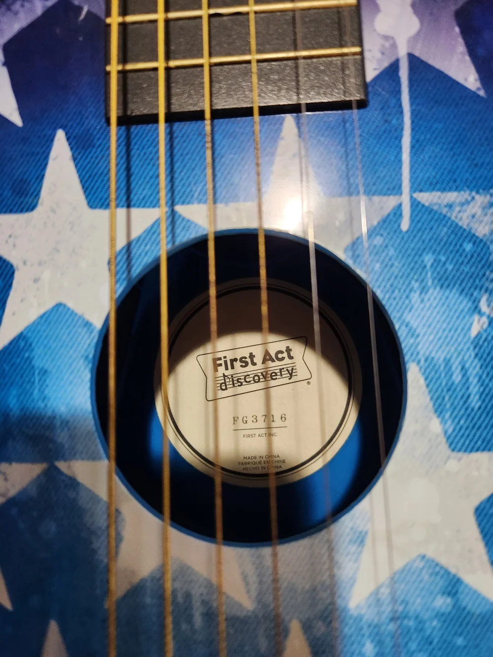 Kids Blue Star Acoustic Toy Guitar -